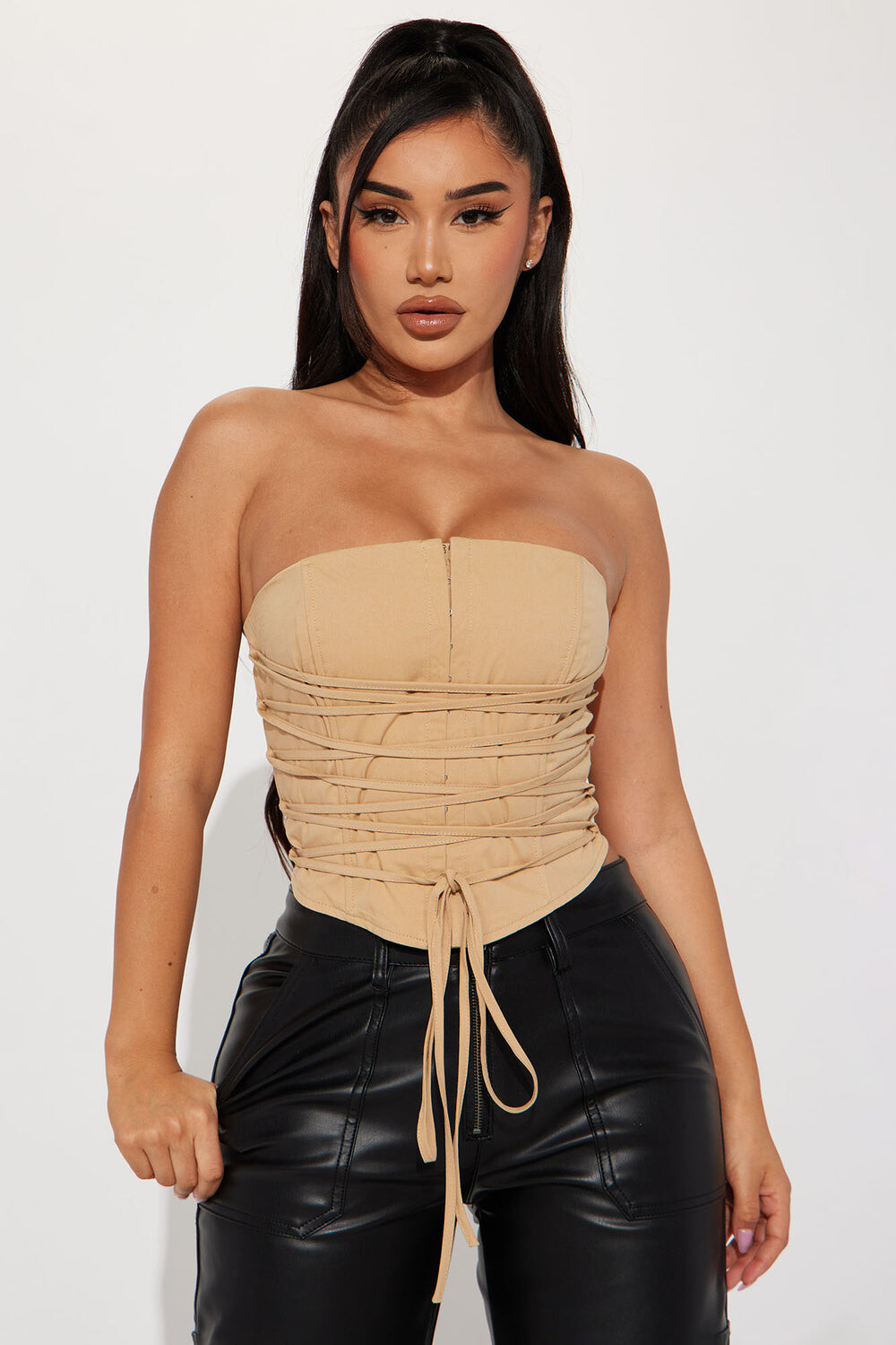 

Топ Fashion Nova 22GWF8388, серо-коричневый