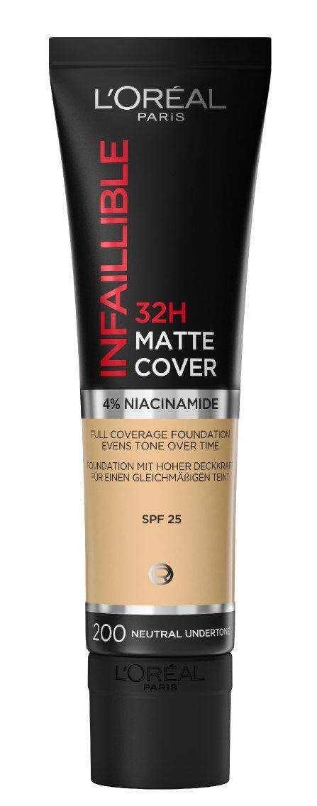 

L’Oréal Infaillible 32H Matt Cover Праймер для лица, 200 Golden Sand/Neutral Undertone