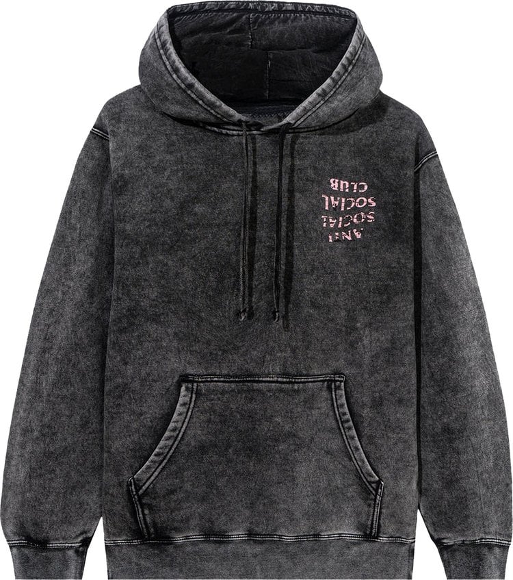 Худи Anti Social Social Club Fall Through The Cracks Heather Hoodie 'Black Washed', черный - фото