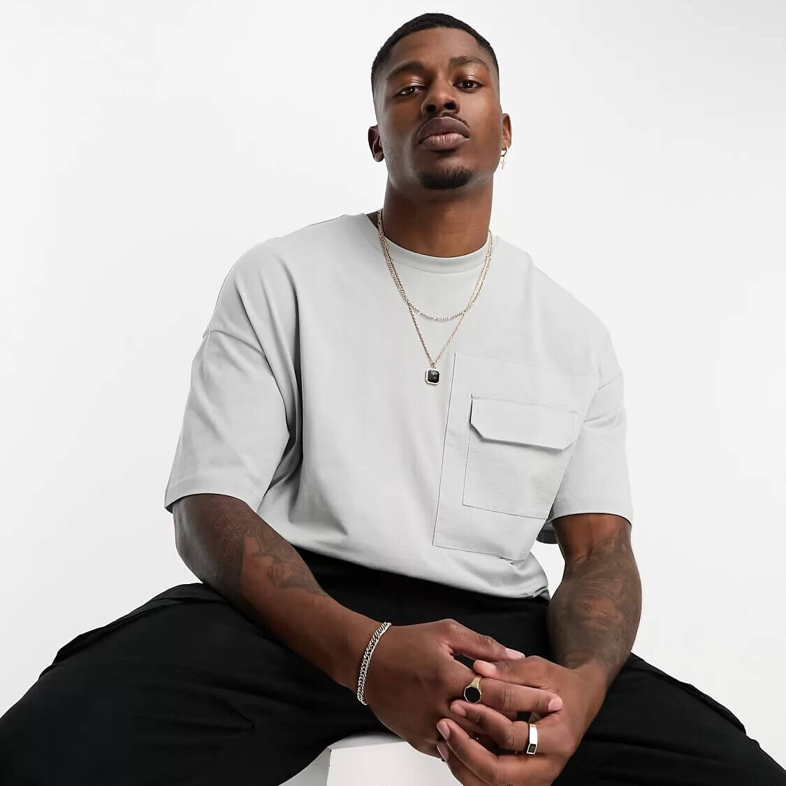 

Футболка Jack & Jones Oversized, серый