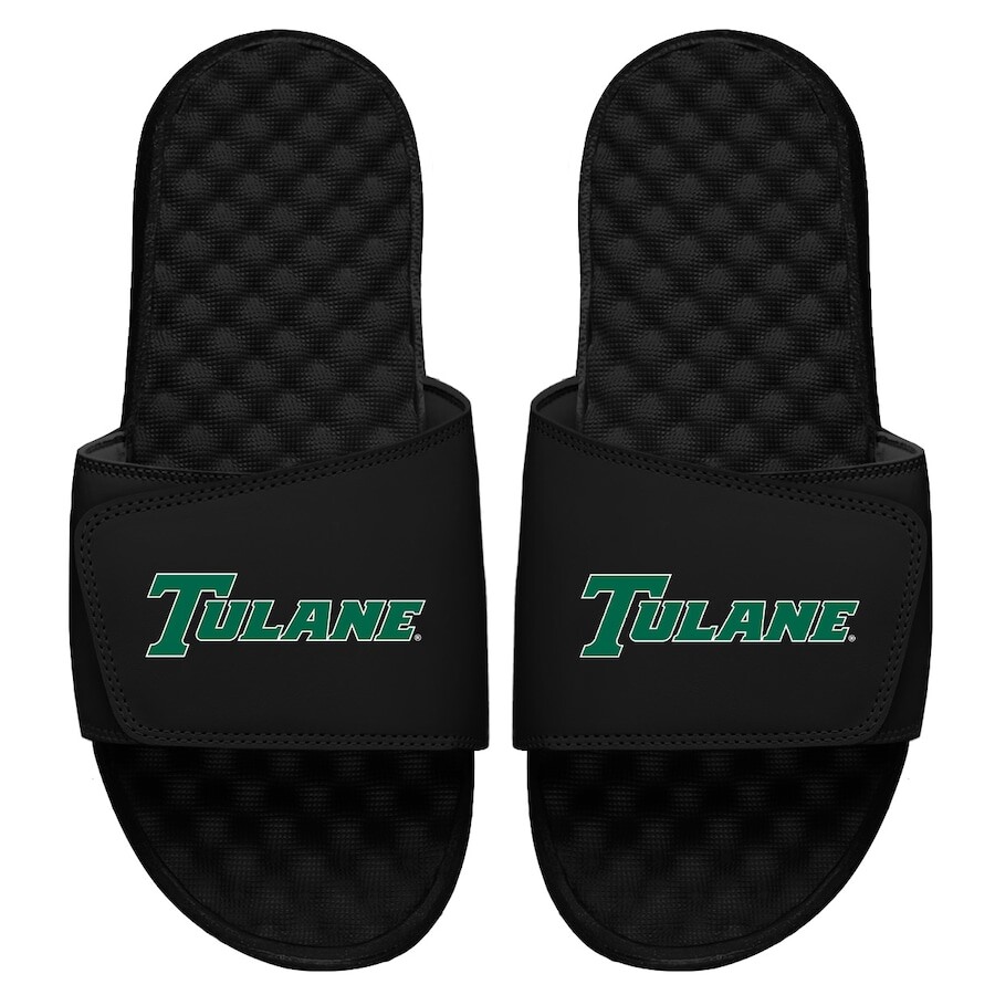 

Шлепанцы ISlide Tulane Green Wave, черный