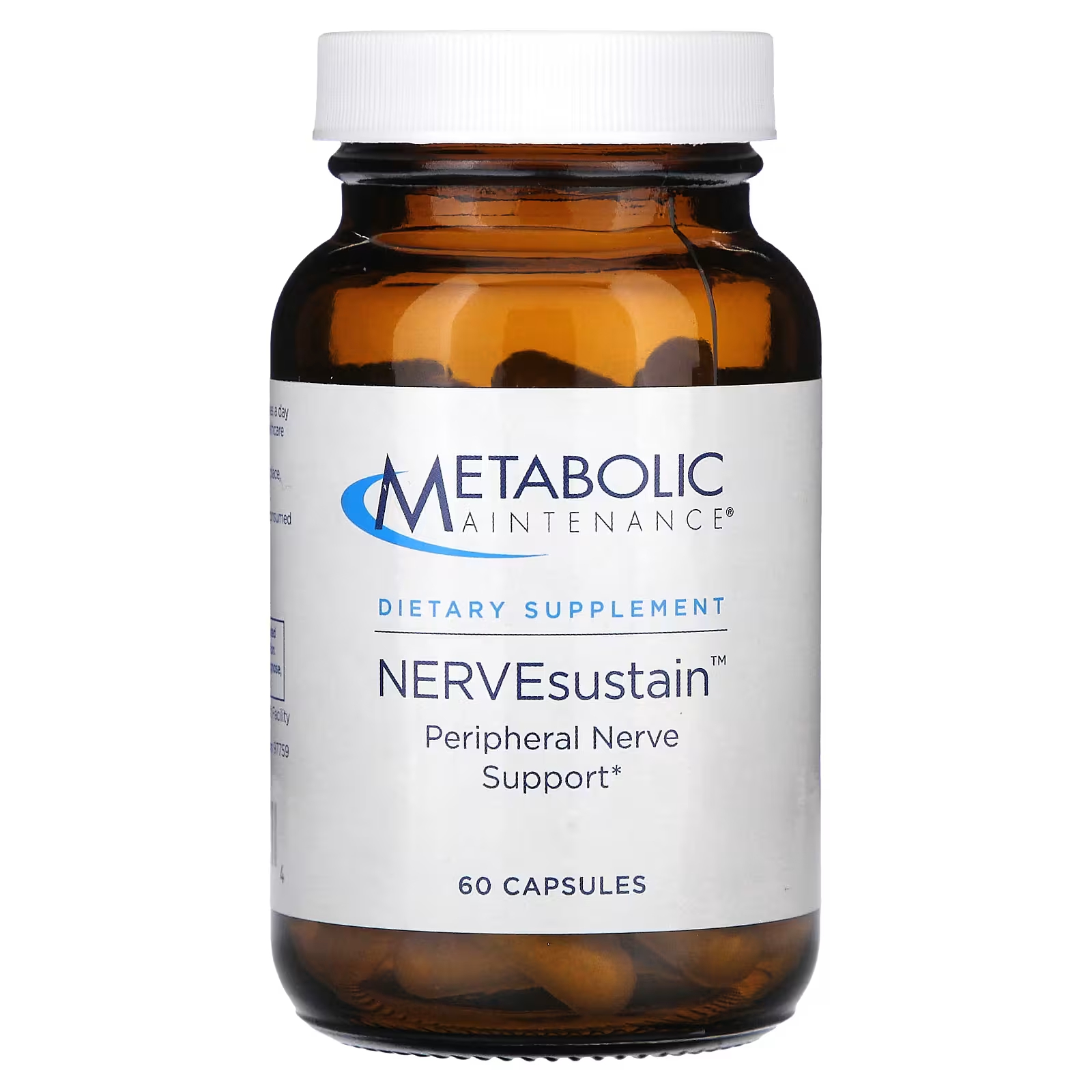 Метаболическое обслуживание NERVEsustain 60 капсул Metabolic Maintenance метаболическое обслуживание coq10 порошок апельсина 3 9 унции 110 г metabolic maintenance