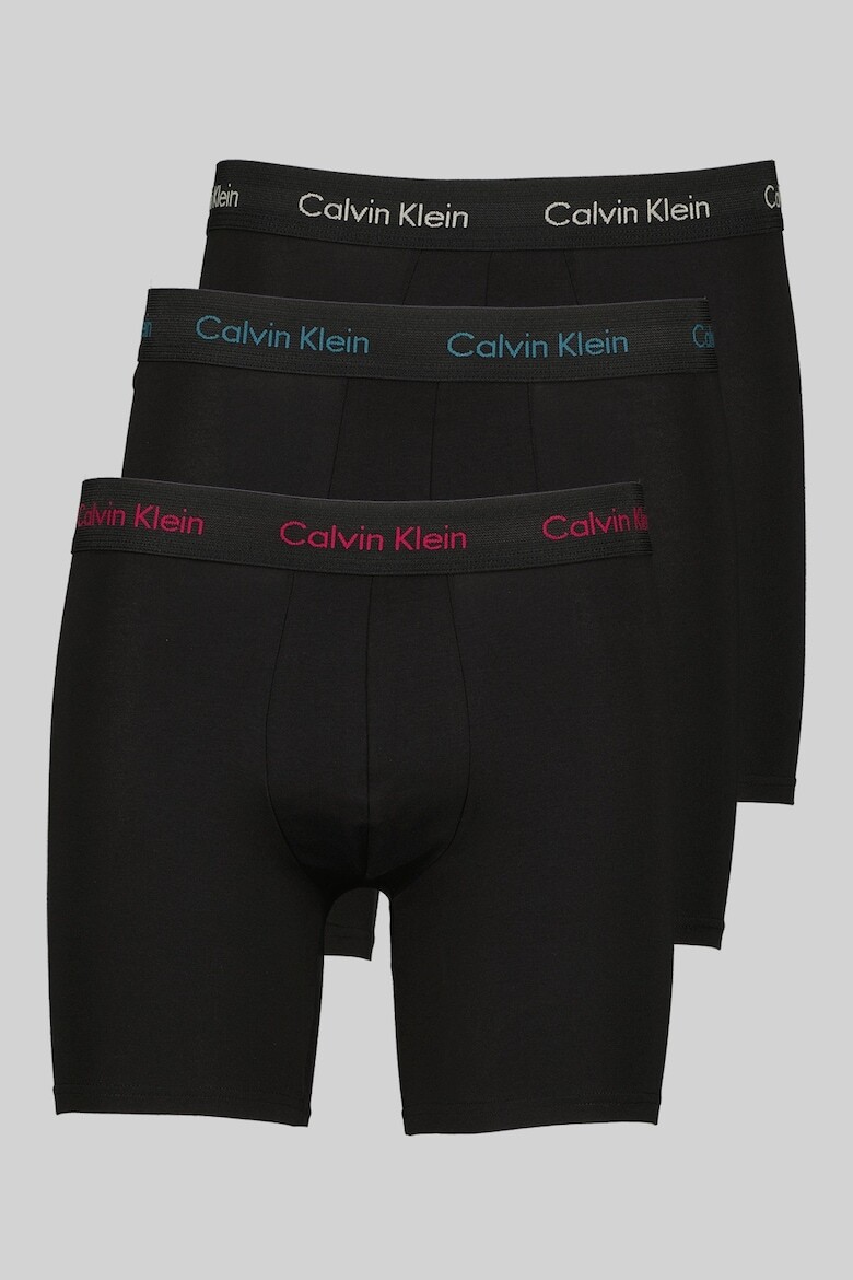 

Боксеры с логотипом - 3 пары Calvin Klein, черный