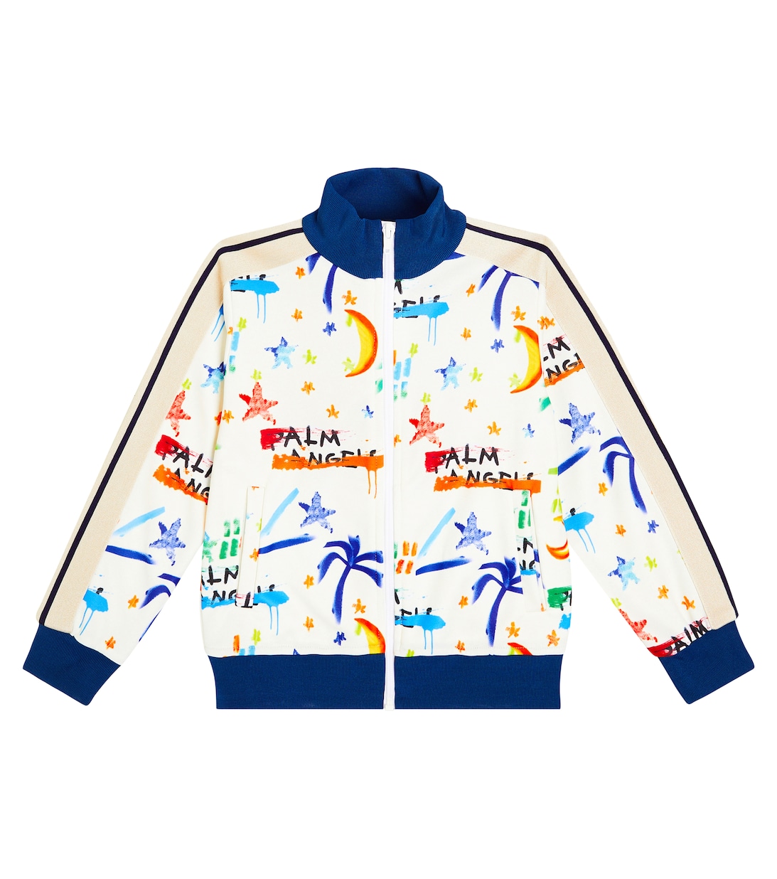 Спортивная куртка с принтом Palm Angels, разноцветный спортивная куртка с вышивкой пайетками palm angels цвет grey off white