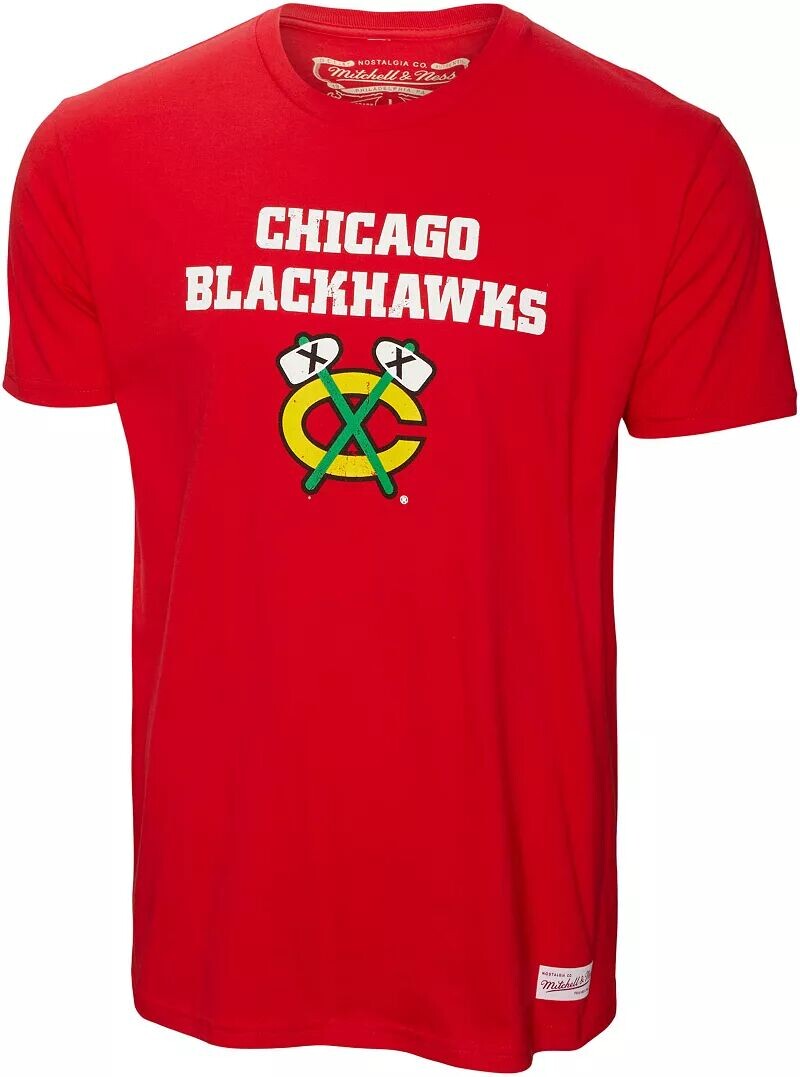 

Красная футболка с логотипом Mitchell & Ness Chicago Blackhawks