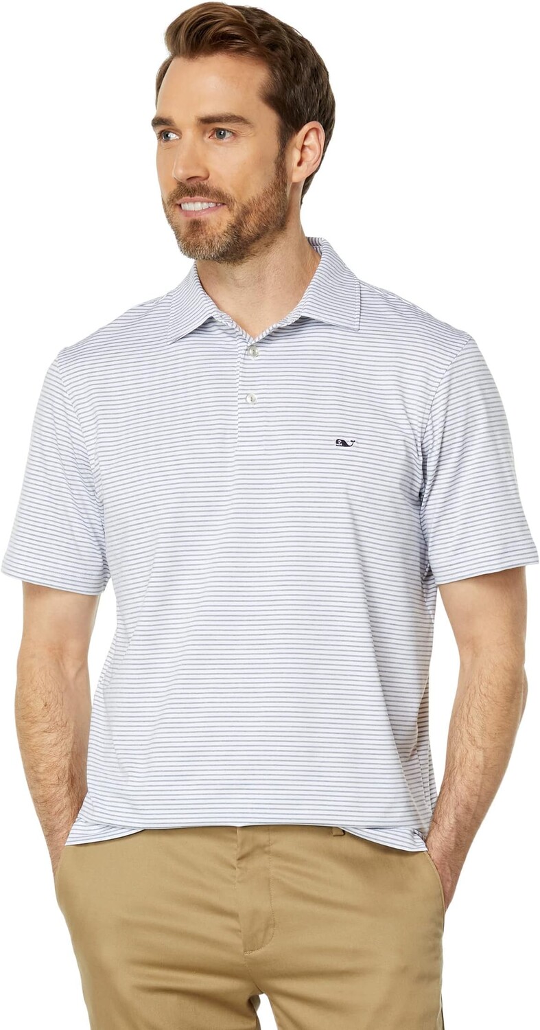 

Рубашка-поло Bradley Stripe Sankaty Polo Vineyard Vines, цвет Stripe White/Tejeda