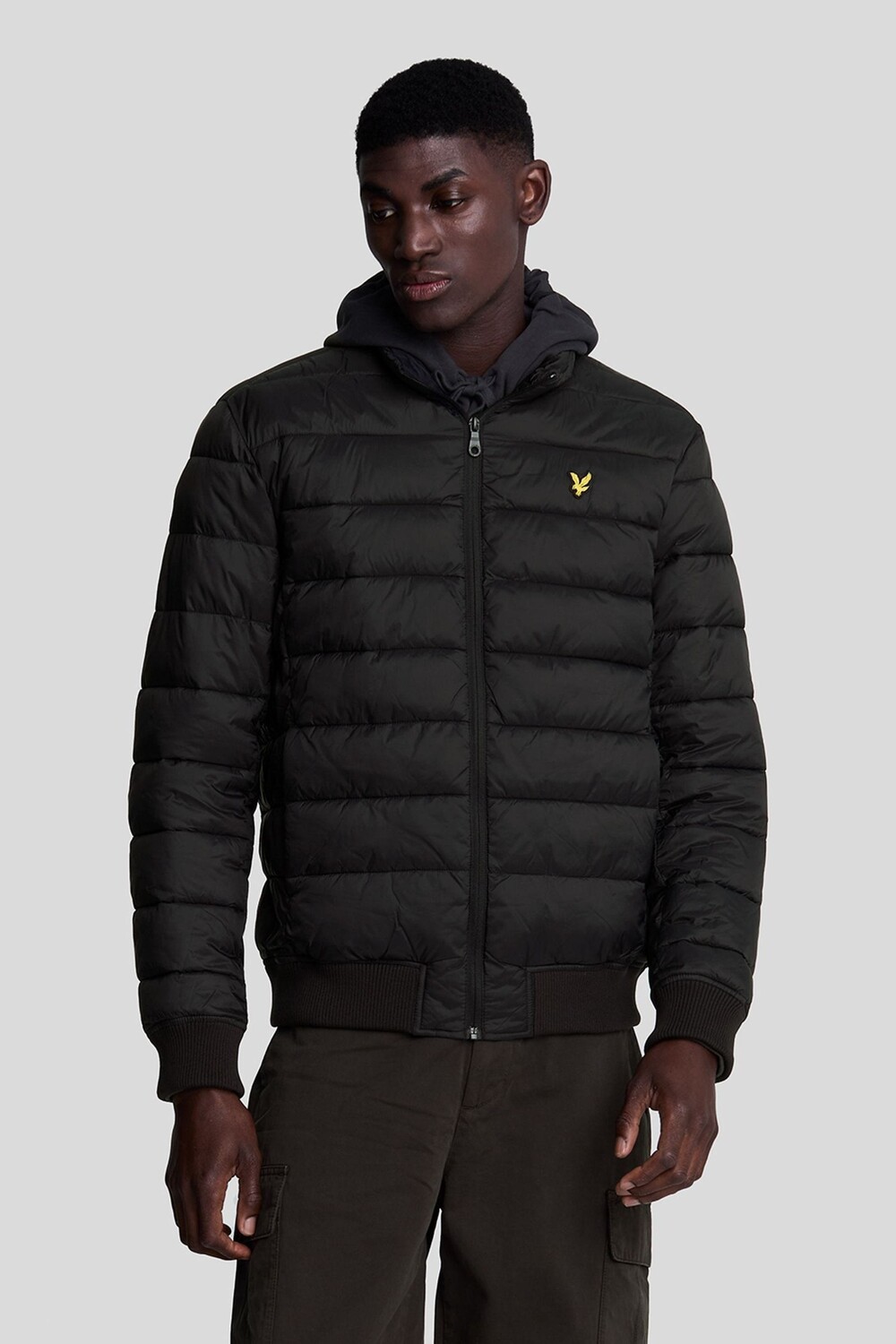 

Стеганая куртка с воротником стойкой Lyle & Scott, черный