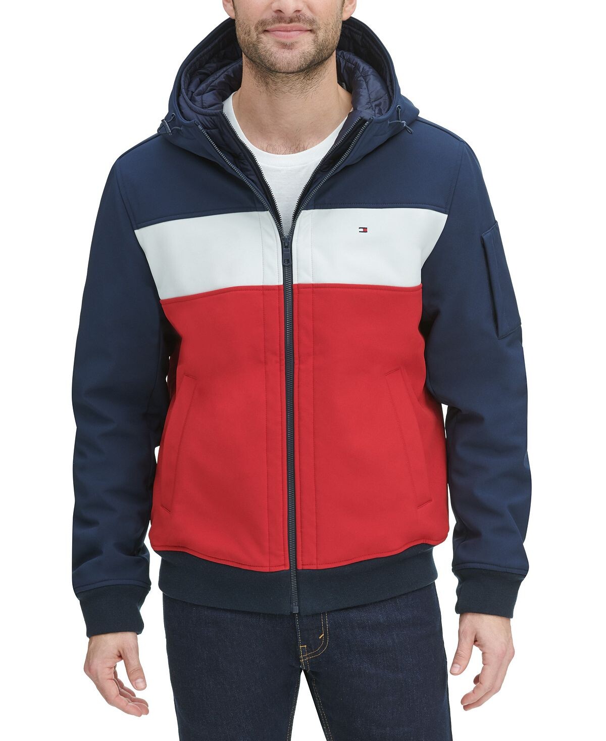 

Куртка-бомбер softshell с капюшоном и комбинезоном Tommy Hilfiger, мульти