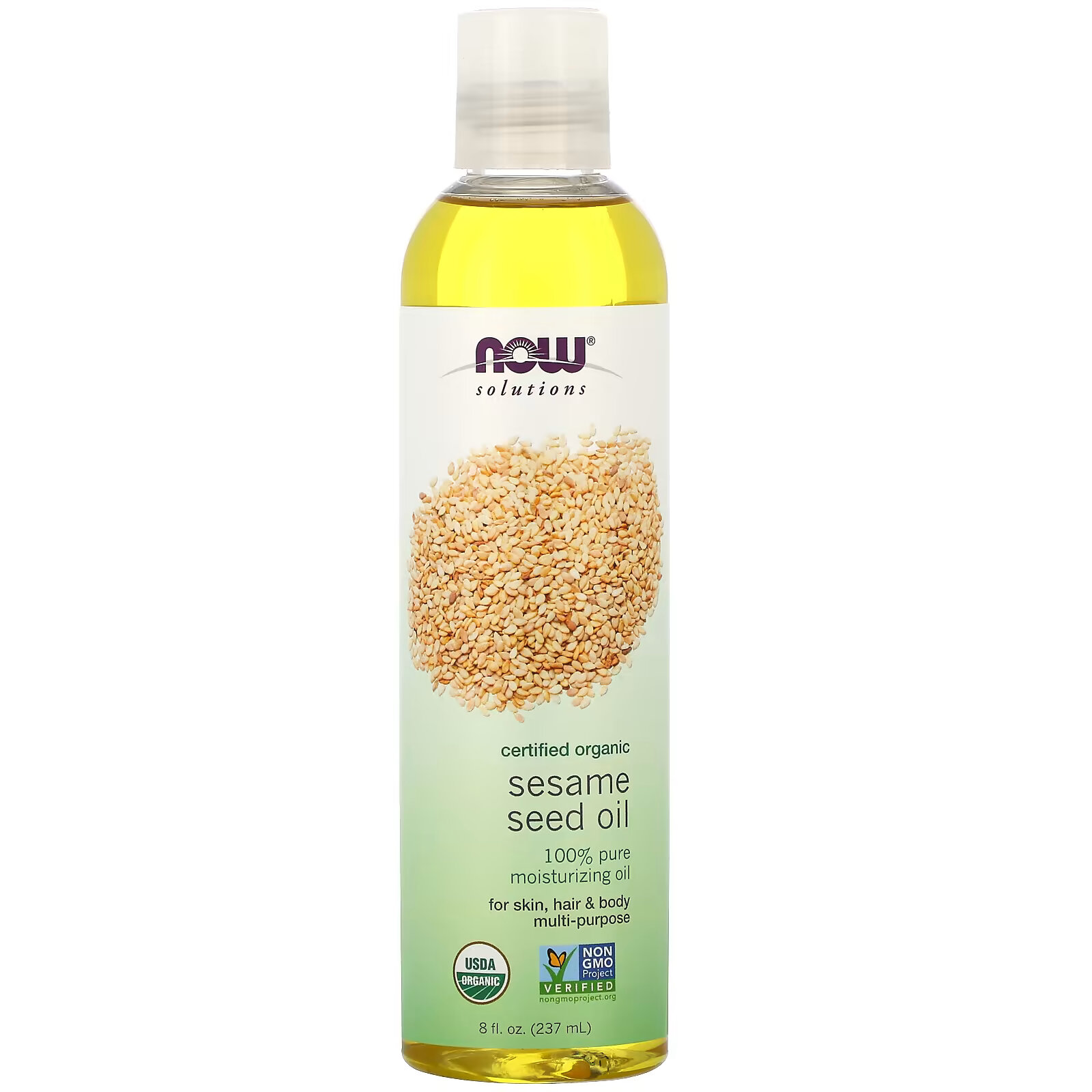 Кунжутное масло NOW Foods Solutions, 237 мл планета сибирь масло кунжутное 0 25 л