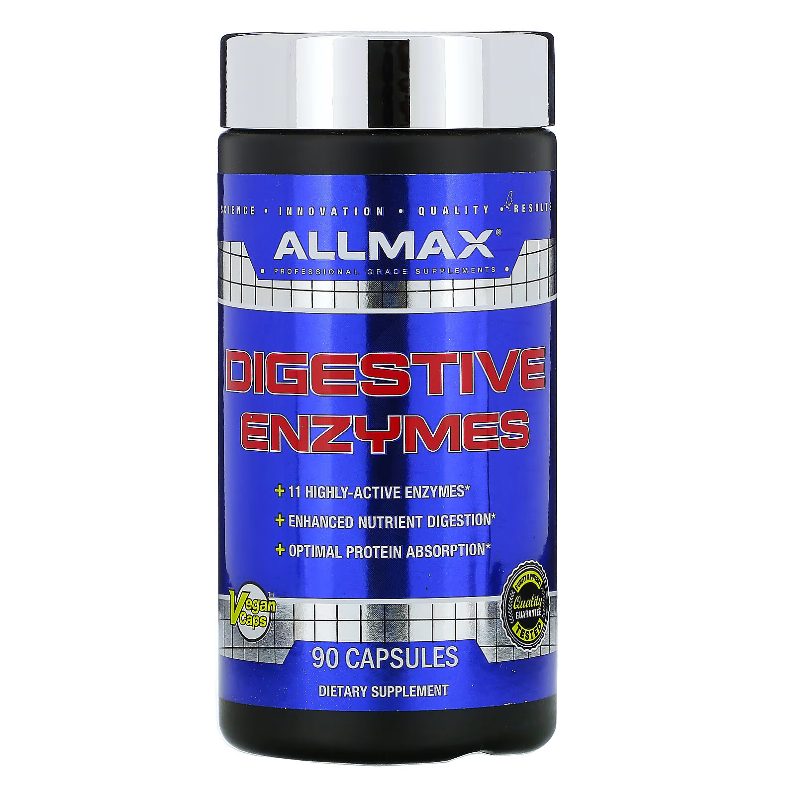 ALLMAX, Пищеварительные ферменты + оптимизатор белка, 90 капсул