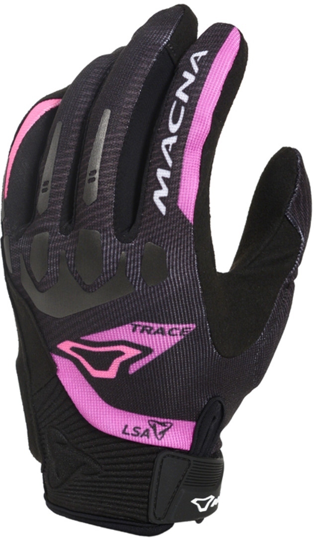 Перчатки Macna Trace мотоциклетные, черный/розовый