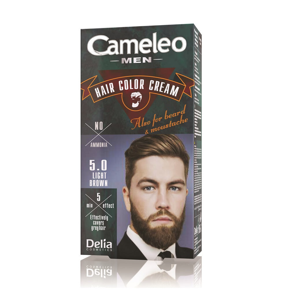 

Cameleo Крем-краска для волос Men Hair Color для бороды и усов 5.0 Светло-Коричневый 30мл