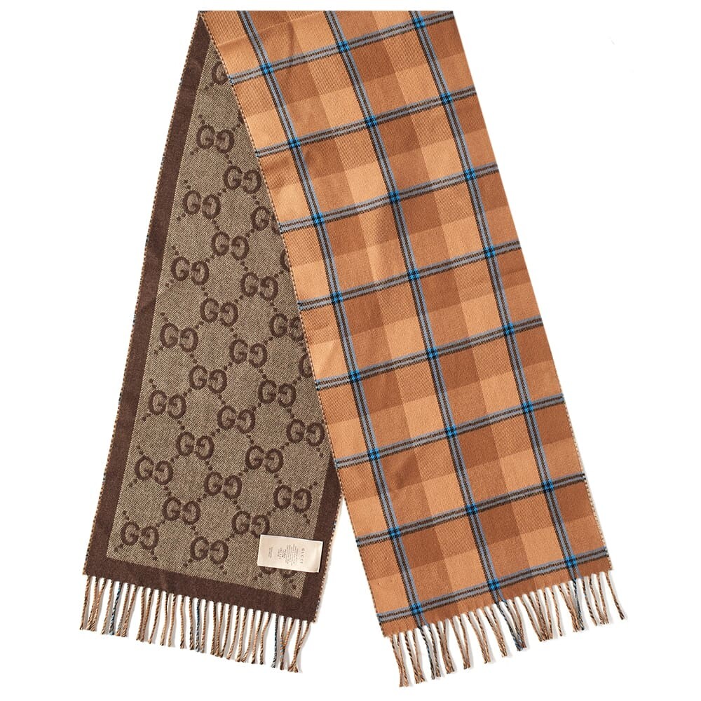 

Шарф Gucci Checked Wool GG Scarf