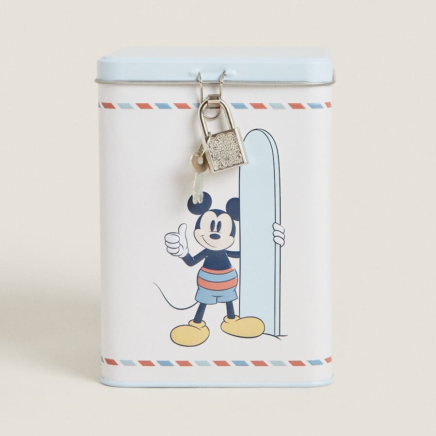 

Металлический ящик Zara Home Mickey Mouse Disney, белый/голубой