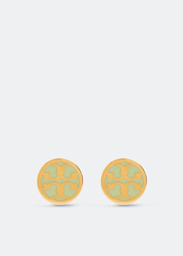 

Серьги TORY BURCH Miller enamel stud earrings, зеленый