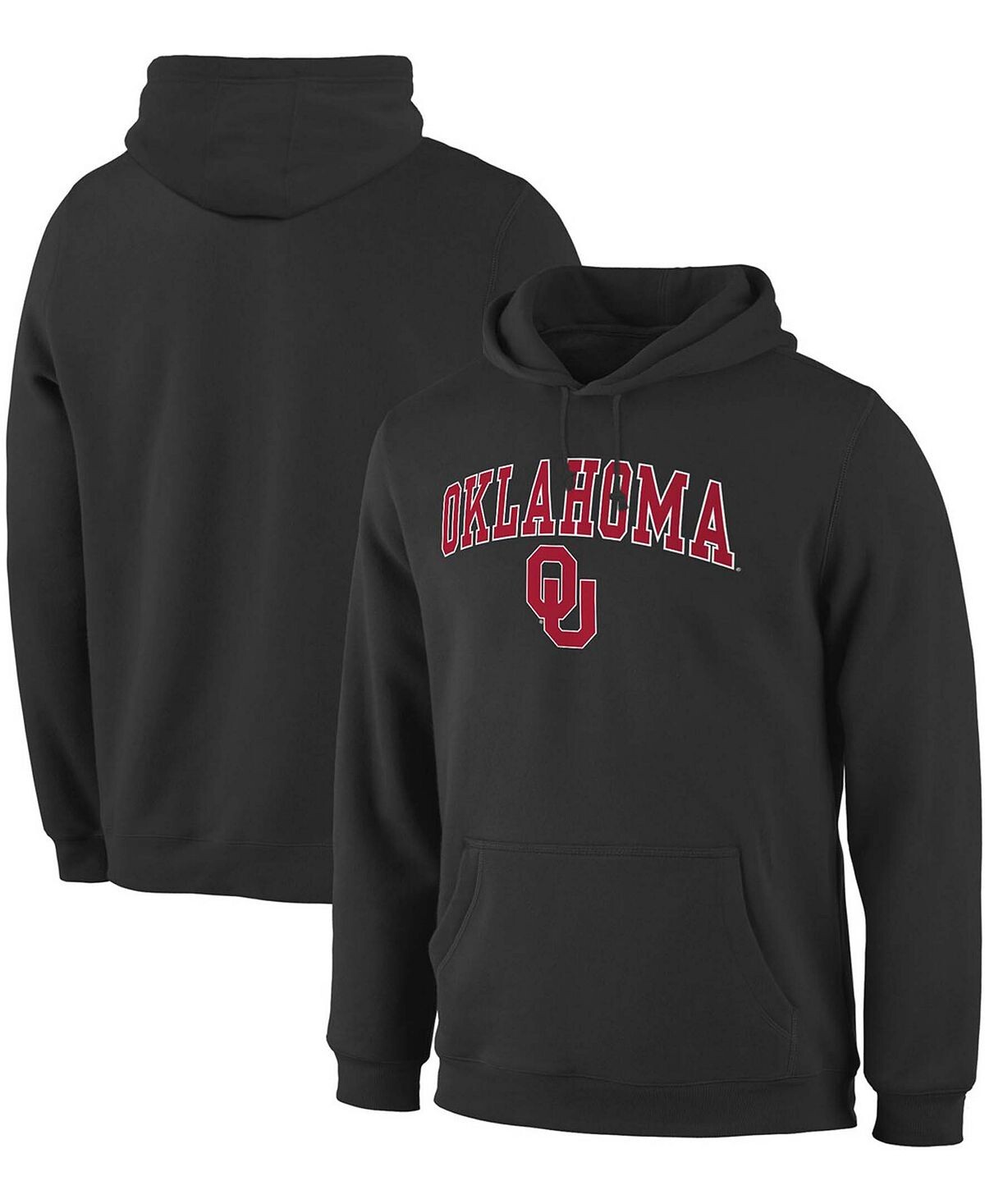 

Мужская черная толстовка с капюшоном с логотипом oklahoma sooners campus logo Fanatics, черный