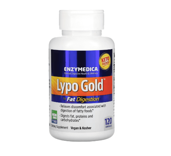 Ферменты для усвоения жиров 120 капсул Lypo Gold Enzymedica enzymedica lypo gold оптимизация усвоения жиров 120 капсул