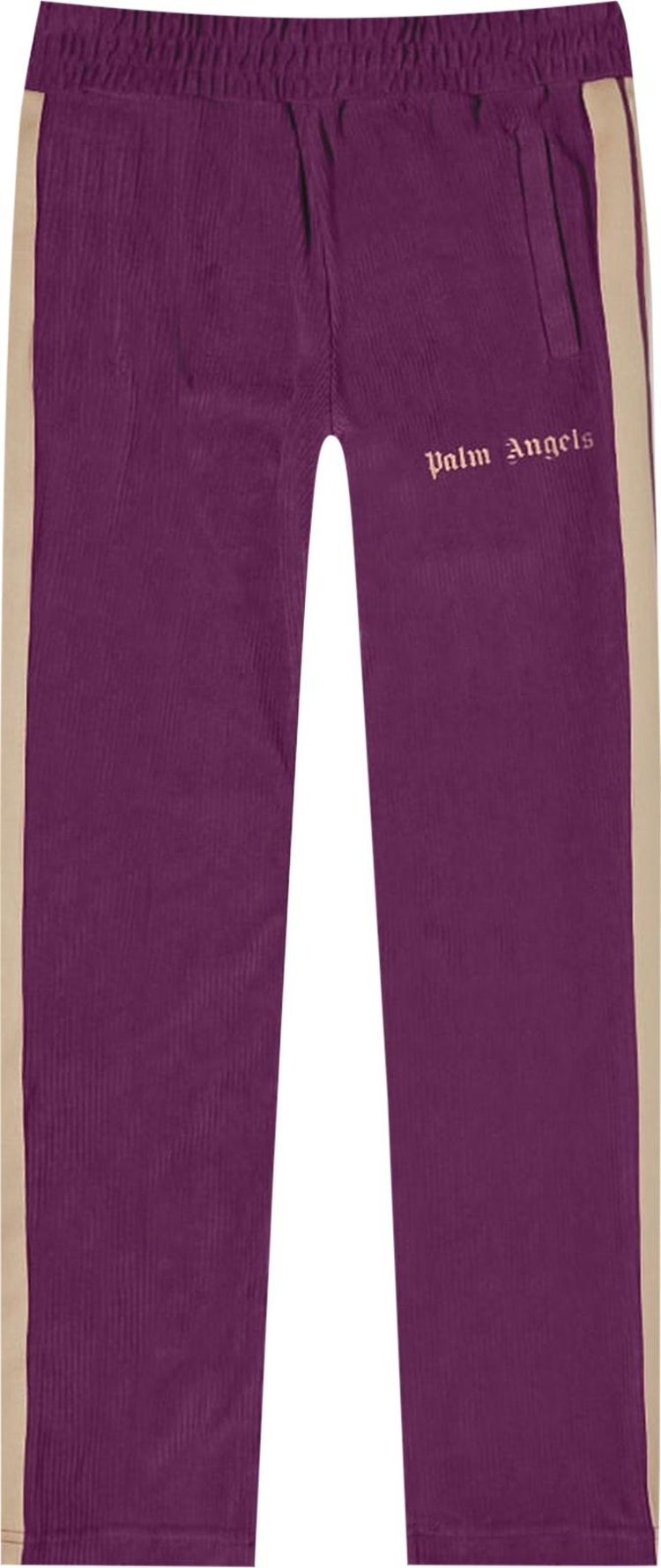 Брюки Palm Angels Cord Fleece Track Pant 'Purple', фиолетовый - фото