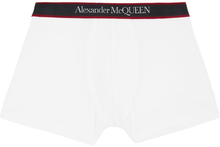 

Белые хлопковые трусы-боксеры Alexander McQueen