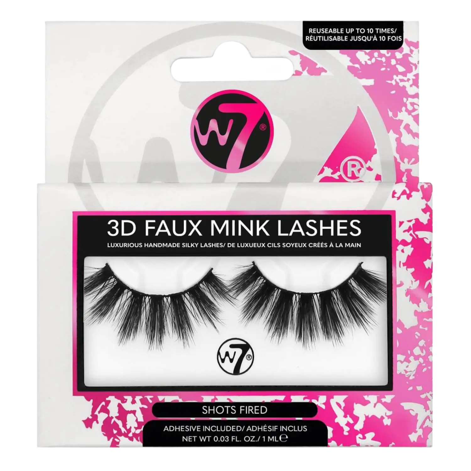 

W7 3D Faux Mink Накладные ресницы Shots Fired, 2 шт/1 упаковка