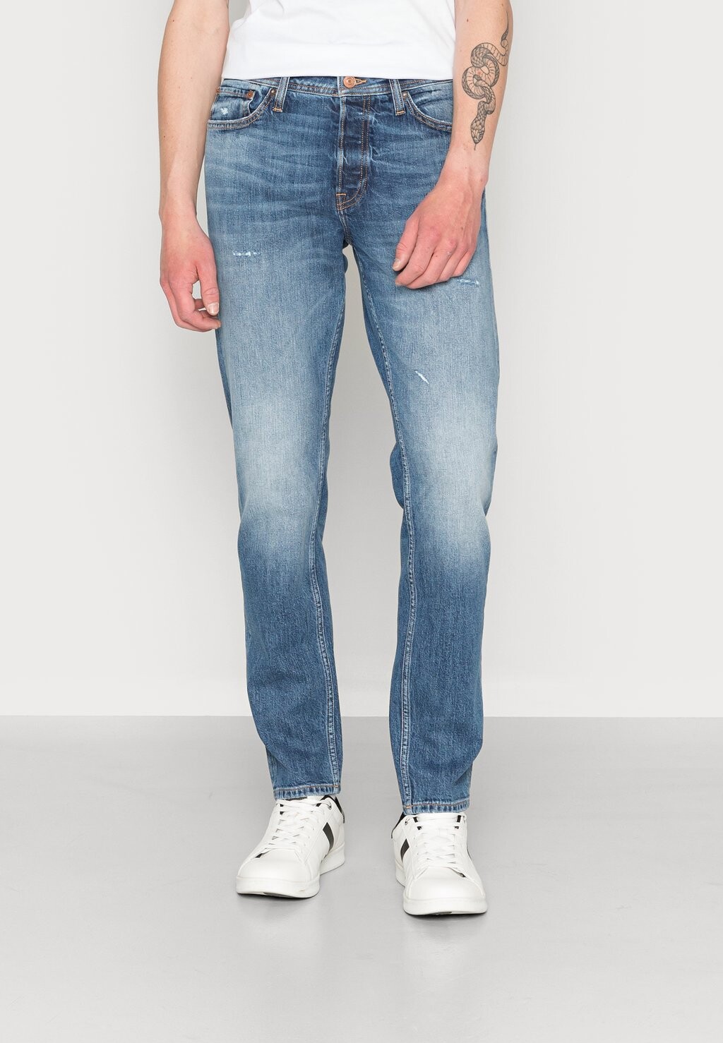 

Джинсы-сигареты JJIMIKE JJORIGINAL Jack & Jones, синий деним, Серый