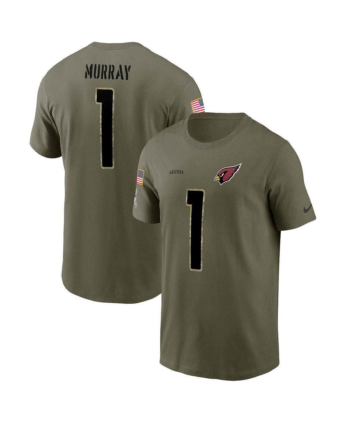 Мужская футболка kyler murray olive arizona cardinals 2022 salute to service name and number Nike