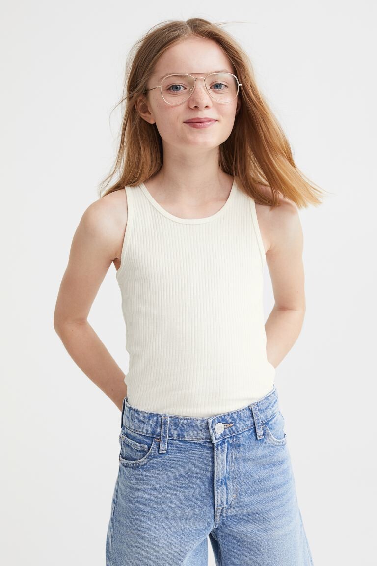 

2 футболки в рубчик из хлопка H&M