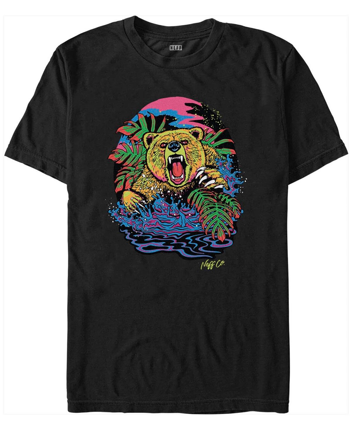 

Мужская футболка с короткими рукавами neff psychedelic bear Fifth Sun, черный