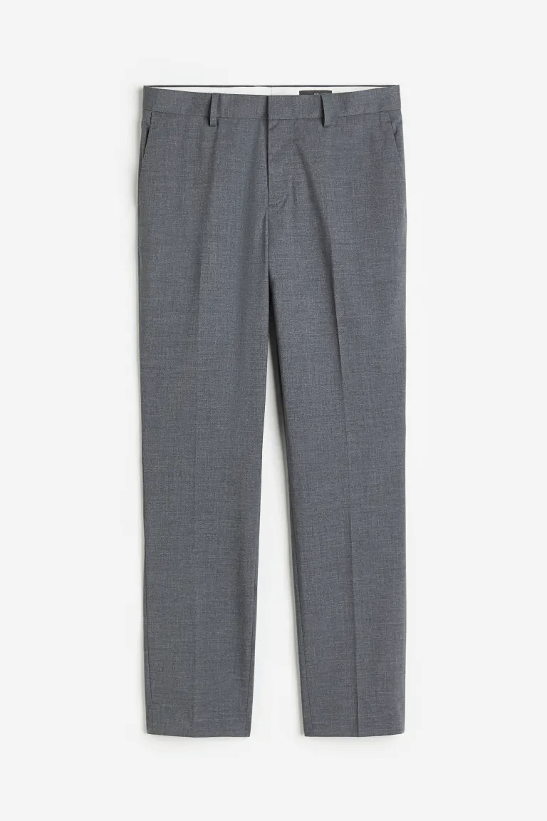 Брюки узкого кроя H&M Suit, темно-серый брюки узкого кроя h