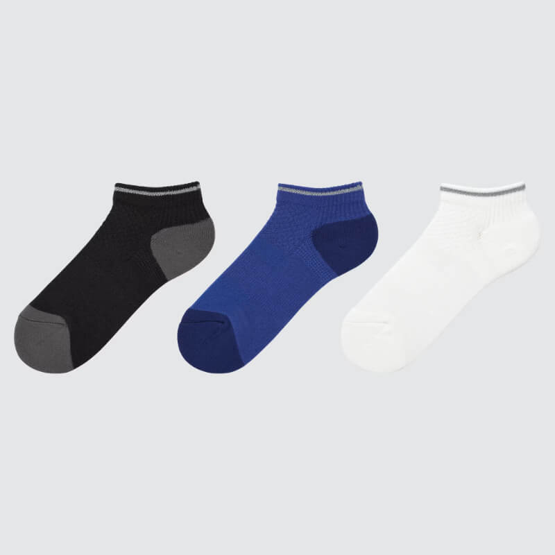 Набор носков Uniqlo Kids Short (three Pairs), темно-серый/синий/белый комплект носков uniqlo темно синий