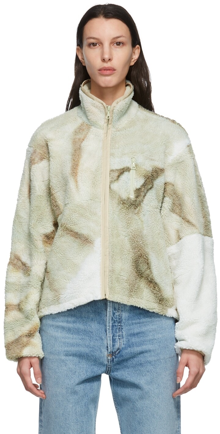 

Зеленая флисовая куртка Polar Tie-Dye John Elliott