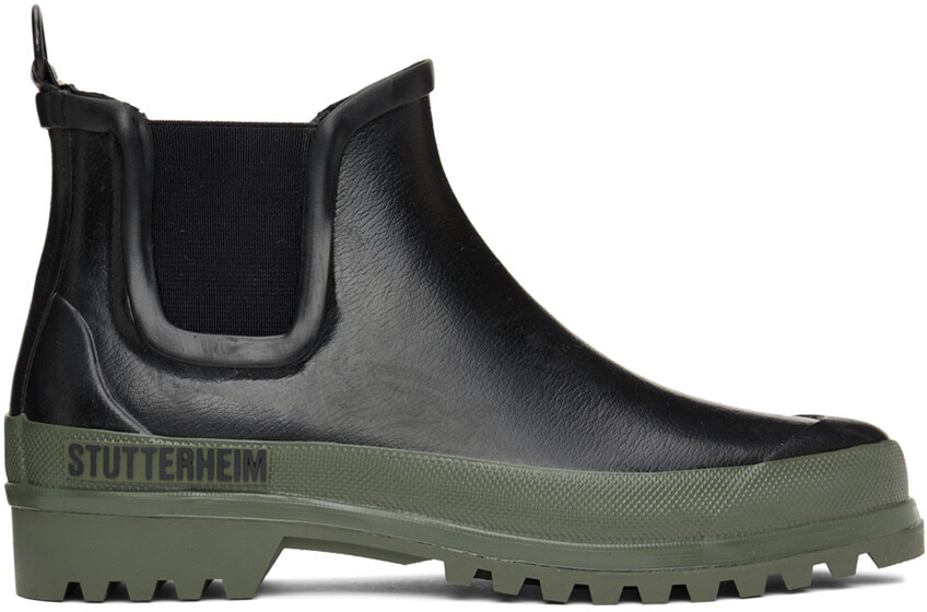 

Черно-зеленые ботинки челси Novesta Edition Rainwalker Stutterheim