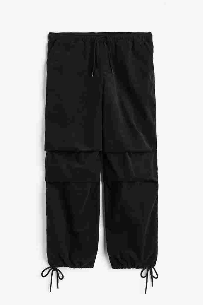 

Брюки-парашюты H&M Corduroy Parachute, черный