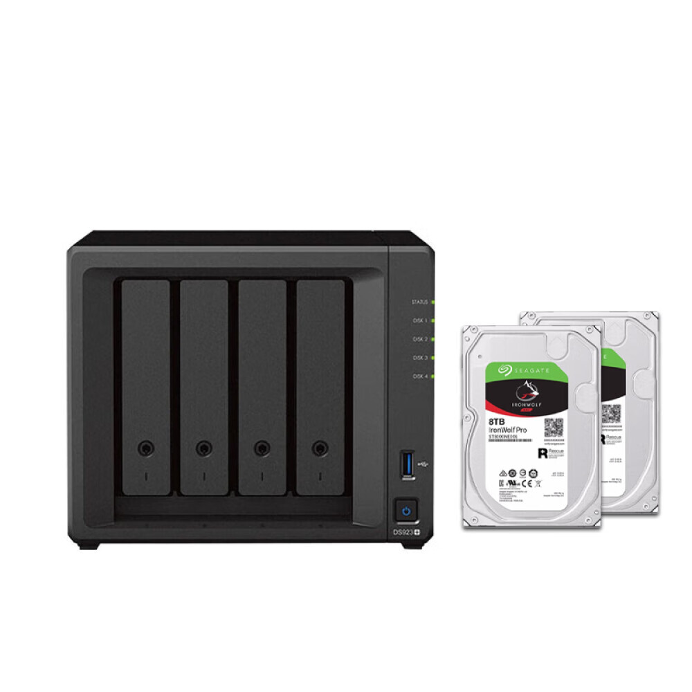 

Сетевое хранилище Synology DS923+ 2-дисковое с Cool Wolf 8 ТБ