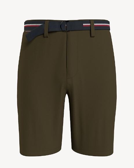 

Шорты с поясом Tommy Hilfiger Belted Twill Club, темно-зеленый