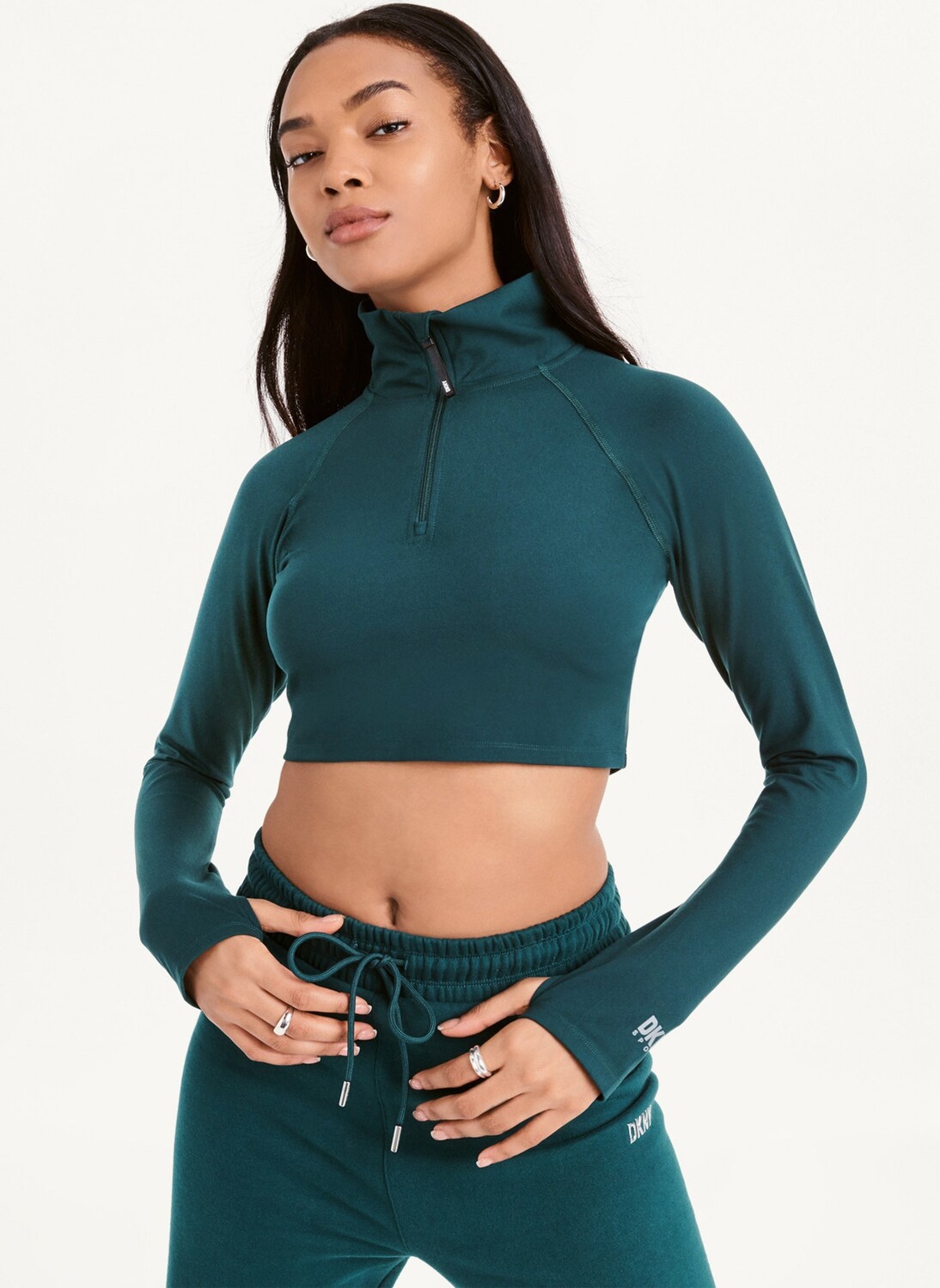 

Пуловер укороченный с молнией в четверть Balance Quarter DKNY