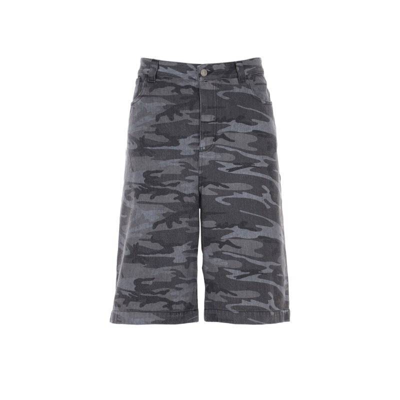 Шорты Balenciaga Camouflage Denim, серый