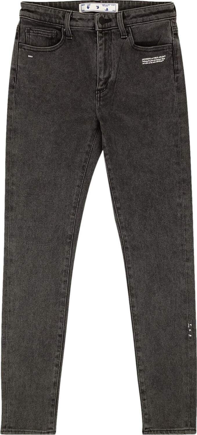 

Джинсы Off-White Denim Skinny Jeans 'Dark Grey', серый