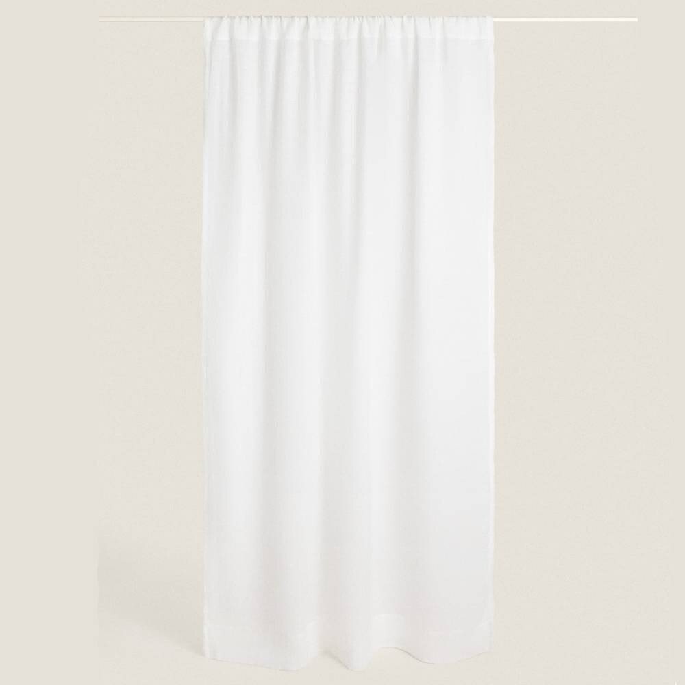 

Штора льняная Zara Home, белый