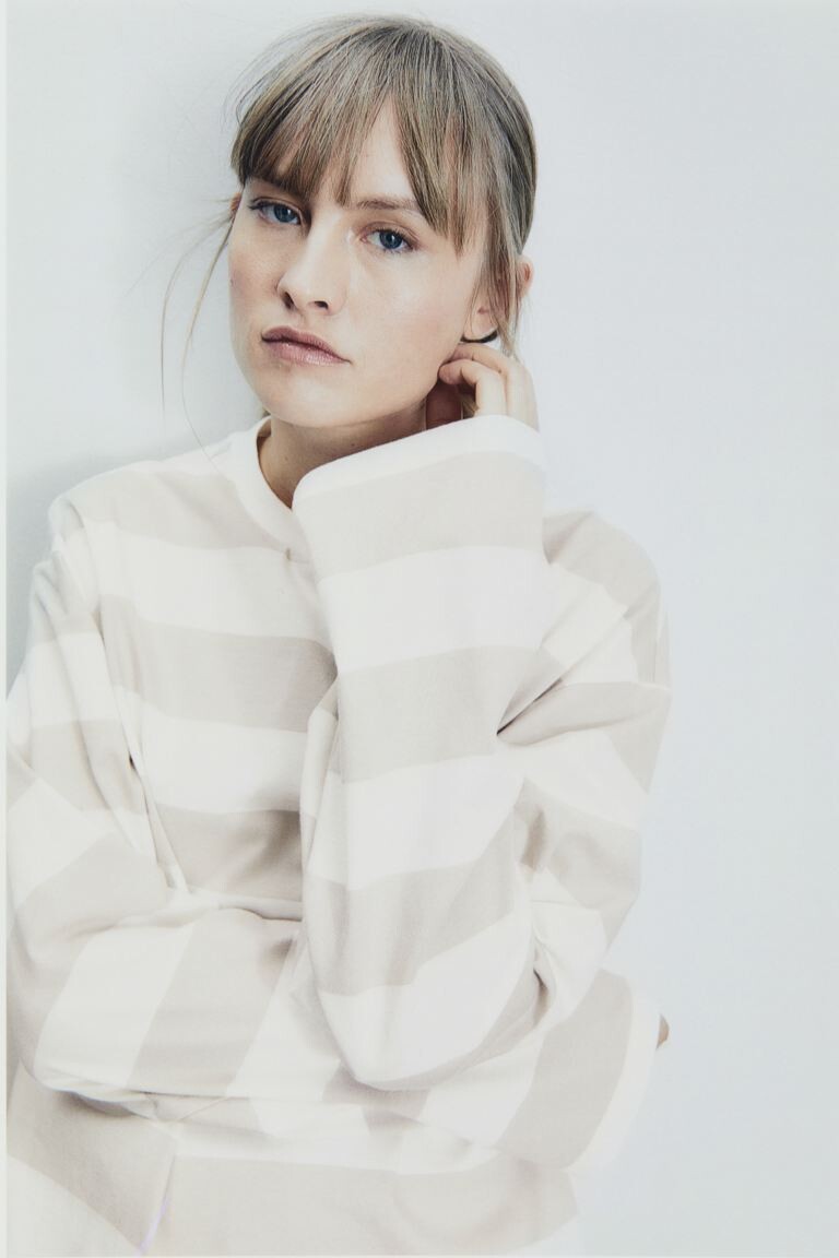 

Хлопковая рубашка оверсайз H&M, белый