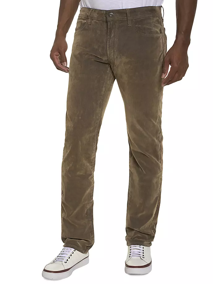 

Небесные бархатные штаны Robert Graham, хаки