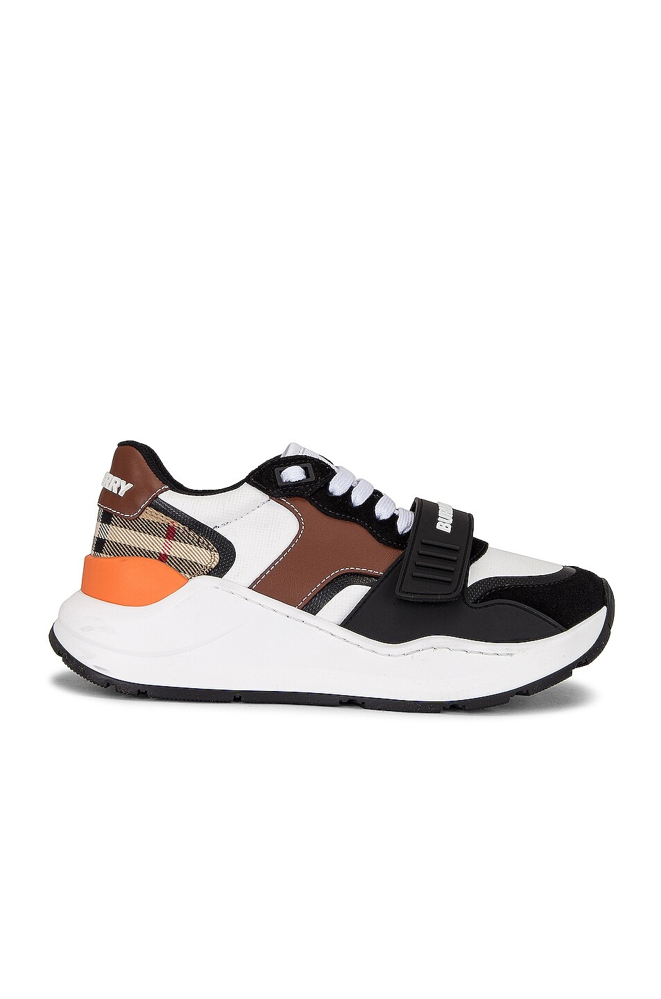 

Кроссовки Burberry Ramsey Check Low Tops, цвет Black & Archive Beige, Черный