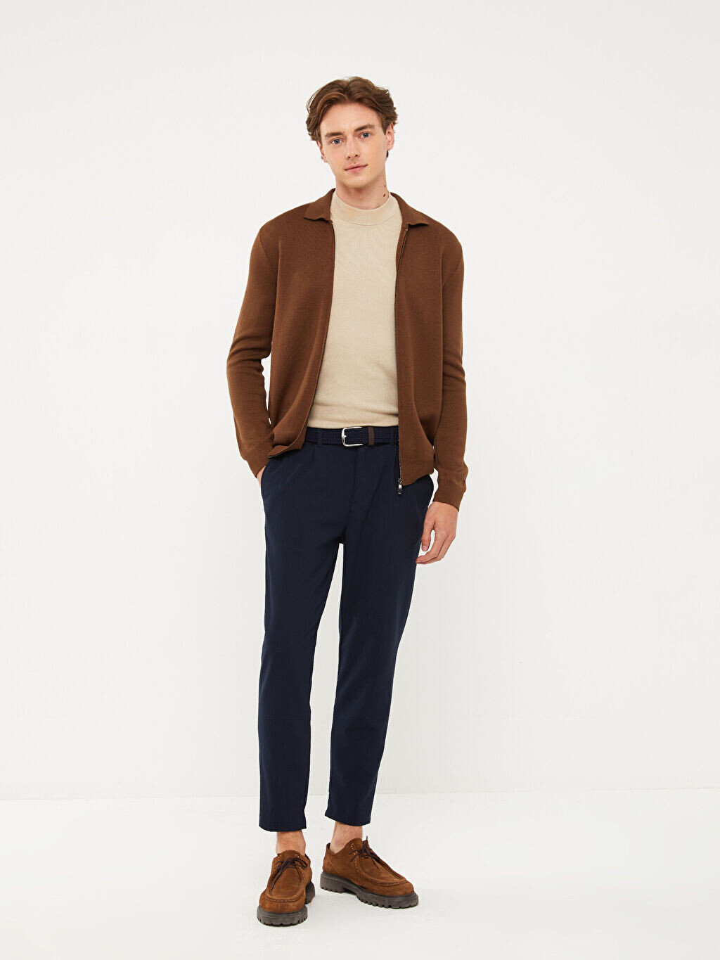 

Тонкий трикотажный кардиган Slim Fit с воротником-стойкой LCW Vision