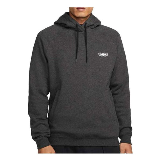 Худи Nike LeBron Men Pullover Hoodie 'Black' DQ6130-032, черный trendy men sweatshirt hoodie contrast colors drawstring casual long sleeve slim pullover hoodie for autumn daily wear