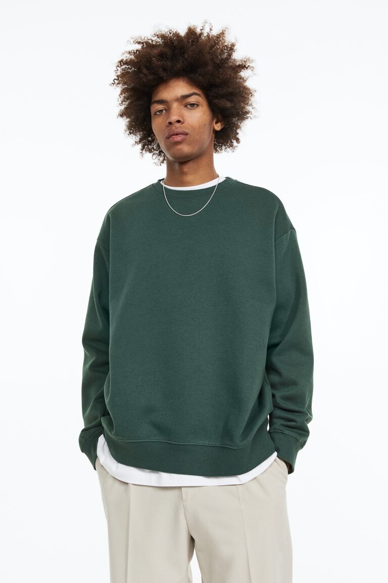 

Толстовка свободного кроя H&M, темно-зеленый