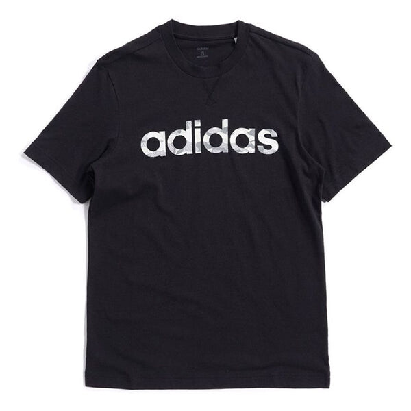 

Футболка Adidas E Camo Lin Tee Training Sports Round Neck Short Sleeve Black, Черный