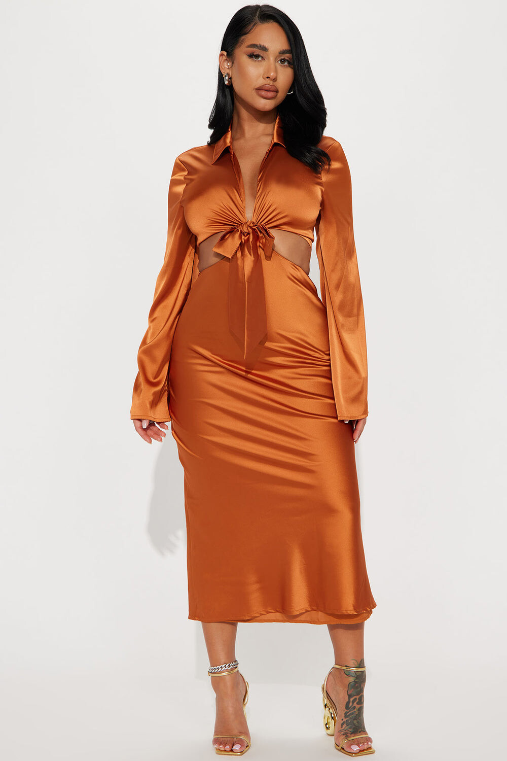 

Платье Fashion Nova PD74137BFN, медный