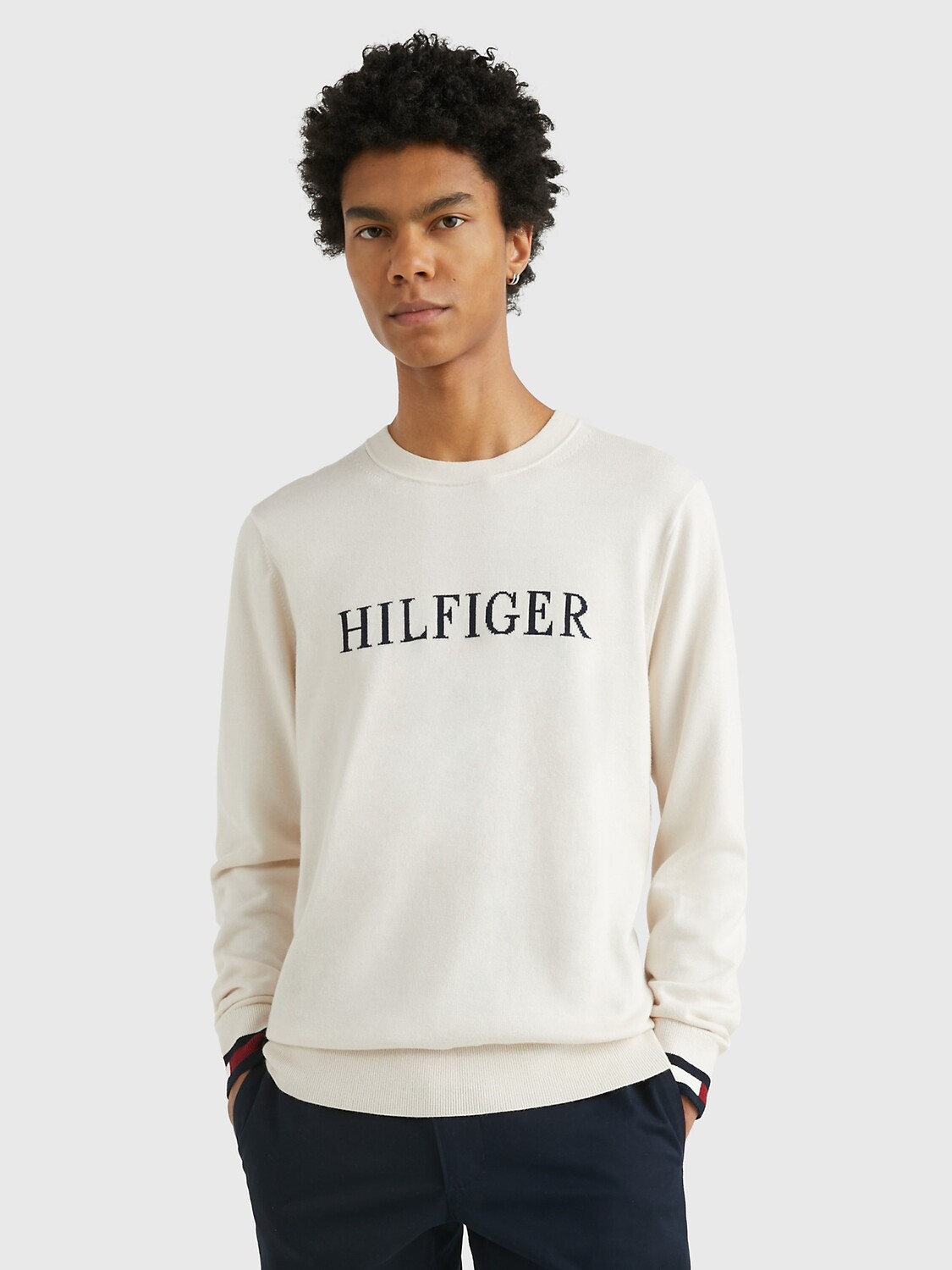 

Свитер hilfiger с круглым вырезом Tommy Hilfiger, перо белое