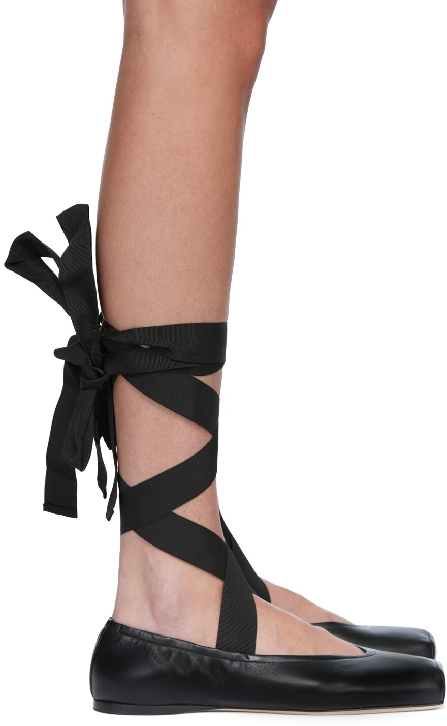

Черные кожаные балетки ALAÏA