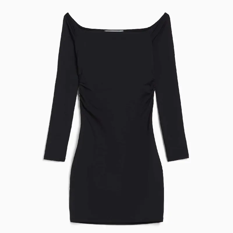

Платье Bershka Long Sleeve Mini, черный